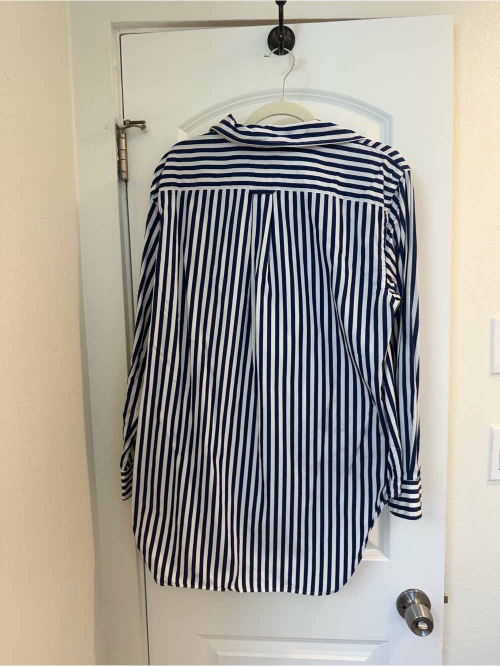 Polo by Ralph Lauren Navy and White Striped Button-Down Shirt - Picture 2 of 5